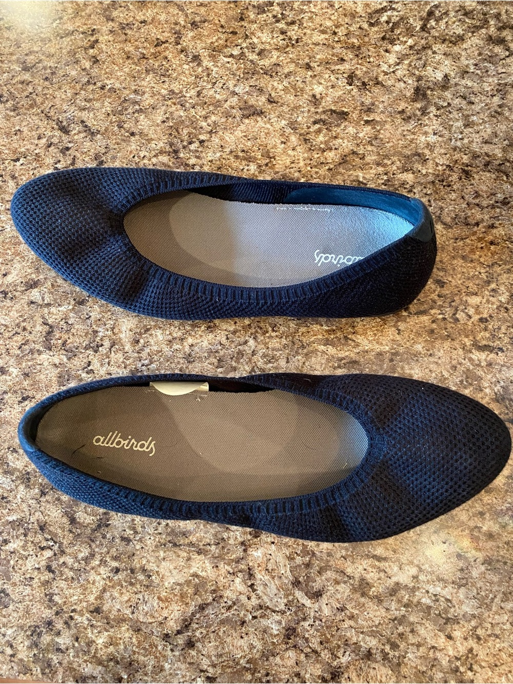 allbirds Black Knit Ballet Flats - Simple Everyday Slip-Ons W7